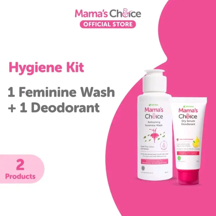Mama's Choice exclusive bundle mama - feminine wash dan deodorant Membersihkan Perawatan