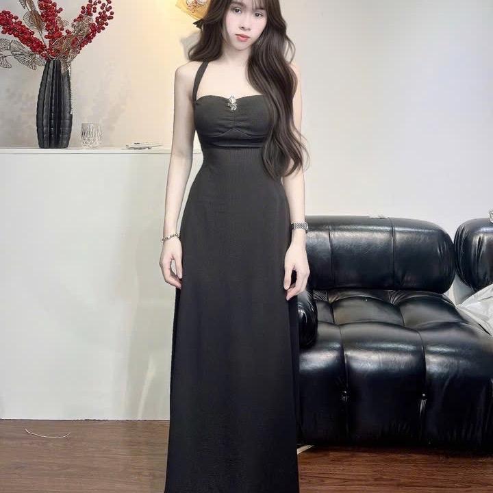 Đầm Maxi Yếm Dáng Dài có mút