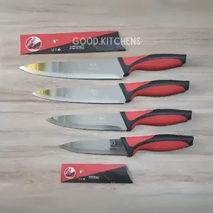 G049 PISAU DAPUR PISAU DAGING PISAU BUAH STAINLESS STEEL GAGANG MERAH PISAU MASTER
