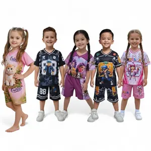 Setelan Anak Jersery Viral / Set Anak Sublim Motif Karakter / Setelan Anak Celana Pendek / Setelan anak 2-10tahun bahan jersey premium