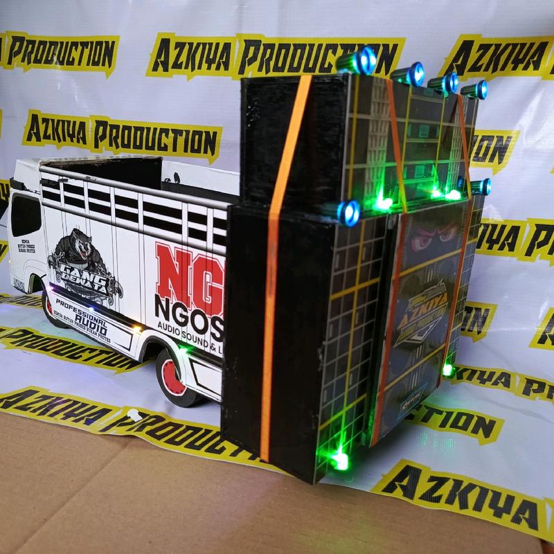 Truk Miniatur Sound Horeg Nanda Audio NGX Ngose Truck Led Lampux Sudah Bluetooth Mainan - Toy bak dump 2