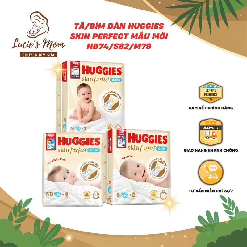 Tã Dán/Quần Huggies Skin Perfect Mẫu Mới Đủ Size NB/S/M Cho Bé - LUCIE'S MOM