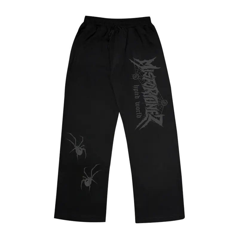 Celana Panjang Track Pants Fleece Basic Misfforrtunezz Hitam Nyaman Lembut 0