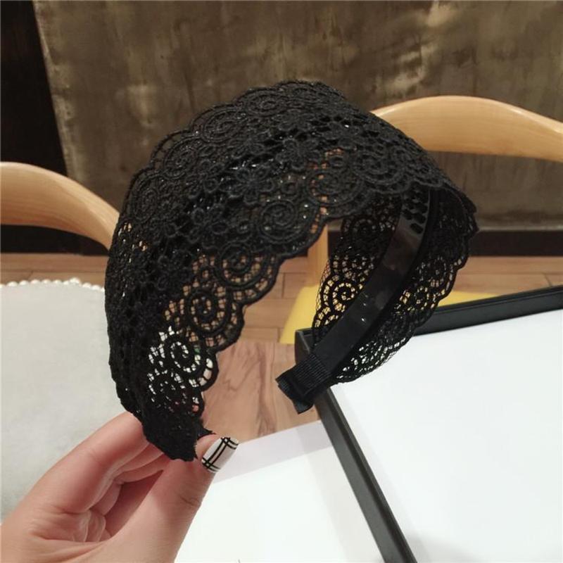 Ladies Women's Headband Fashion Sweet Head Wrap Hair Band Non-slip Wide Lace Hairband 7