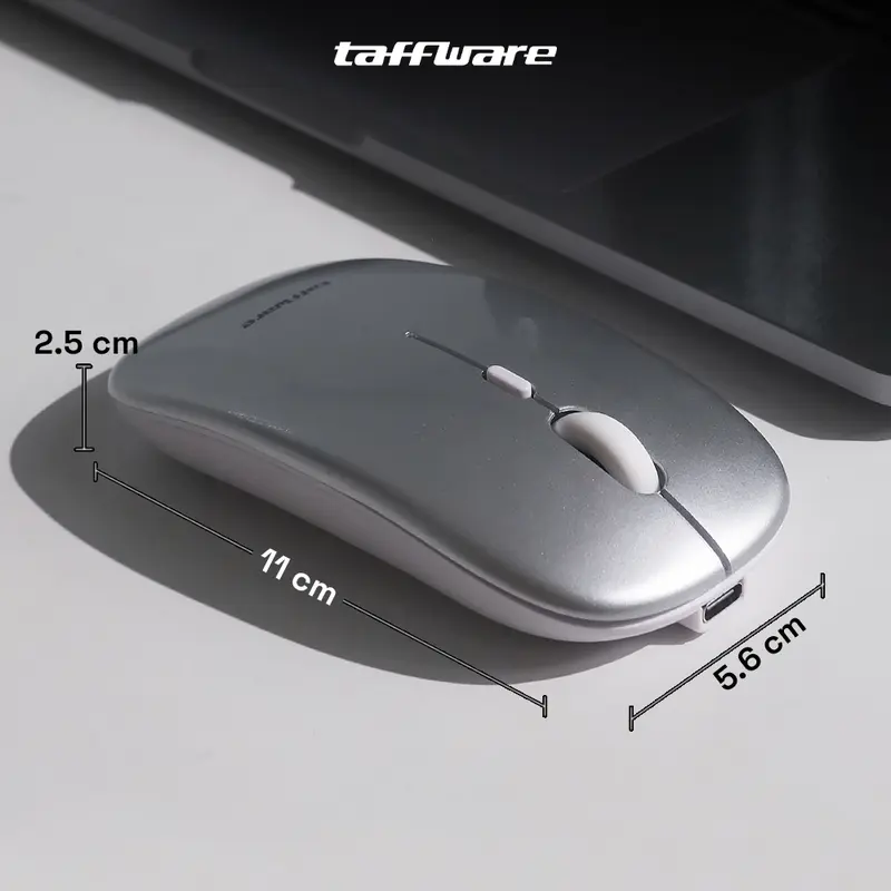 Taffware Silent Mouse Rechargeable Dual Mode Bluetooth 5.2 dan 2.4GHz 5