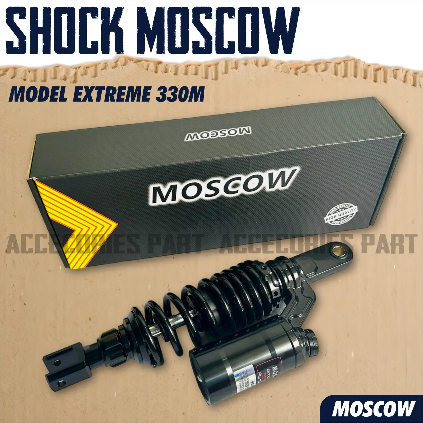 Shock MOSCOW ORIGINAL Shockbreaker 330mm  Tabung Atas Original Tabung Atas shock Extreme Matic Vario 125 150 Beat FI ESP Mio J GT Scoopy EXTREME Shockbreaker Shock
