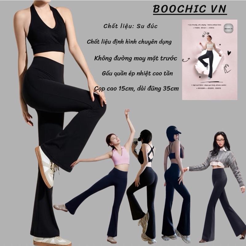 L01 BOOCHIC Quần Legging Ống Loe Chất Liệu Su Đúc Định Hình Gen Bụng Nâng V3 Phù Hợp Mặc Đi Chơi Đi Tập Đi Bơi Chỉ Số Chống Nắng UPF50+ Dành cho nữ