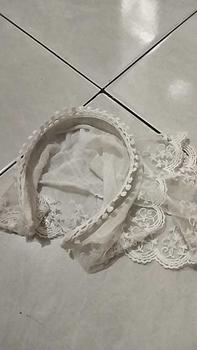 Product Review of Town Shell - Bando Raw Lace Korean Head Band / Bandana Kain / Bando Kekinian / scarf from t**a 0