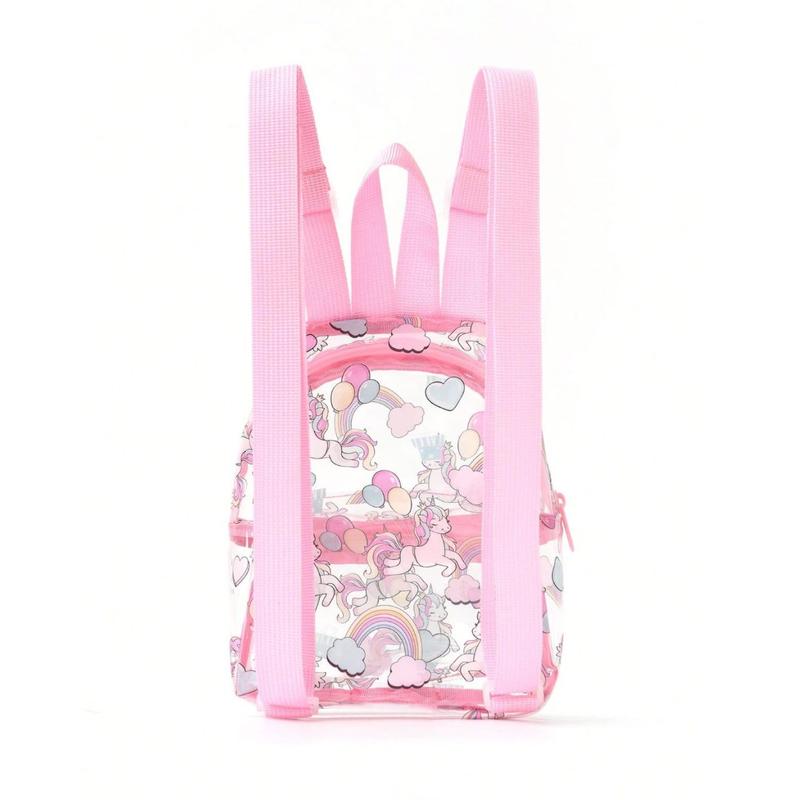 Tas Anak Perempuan Mika Unicorn Rainbow PVC Anti Air Backpack Fashion Ransel 6