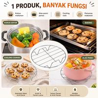 Gambar Alas Kukus Stainless Steel Multifungsi Anti Karat Rak Kukus Dapur Tatakan Panci Anti Panas 19cm - 19CM dari YILIN OFFICE STORE Kab. Tangerang 5 Tokopedia