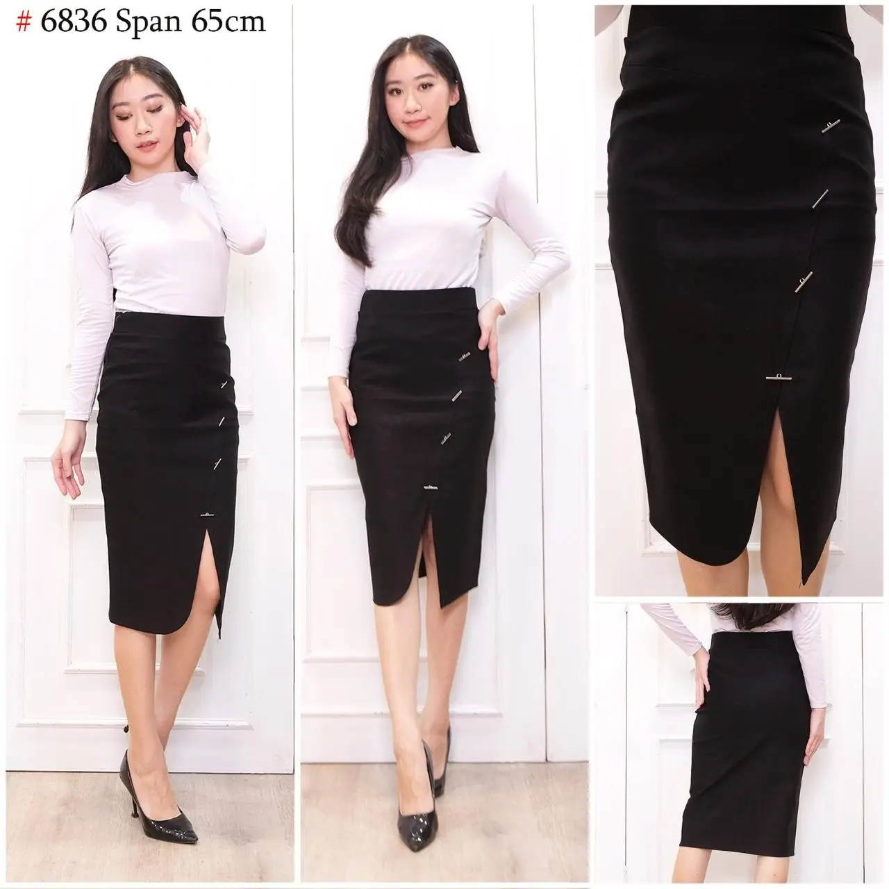 JCM- Rok Span Import/ RokSpan Hitam Wanita Terbaru / Rok Import Kekinian