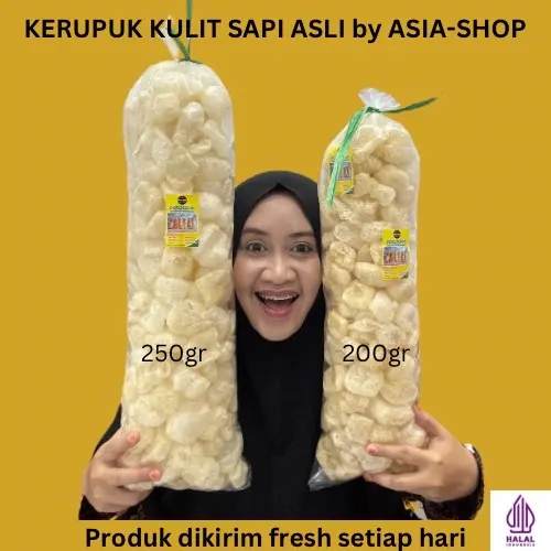 250GR  KERUPUK RAMBAK KULIT SAPI DOROKDOK HALAL dorokdok