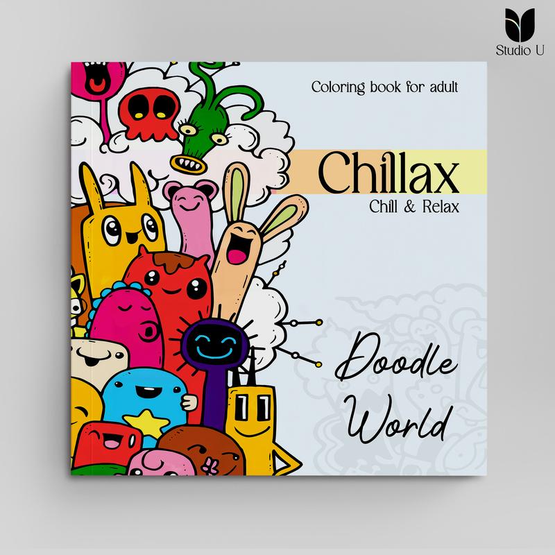 Buku Mewarnai "Chillax" Vol #1 - Doodle World 1