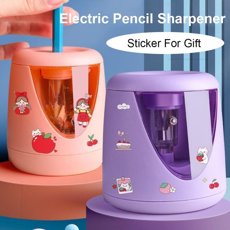 Cute Office School Supplies Battery/USB/Charging Cartoon Electric Pencil Sharpener Switch Automatic Creative Stationery Mechanical Tool 1