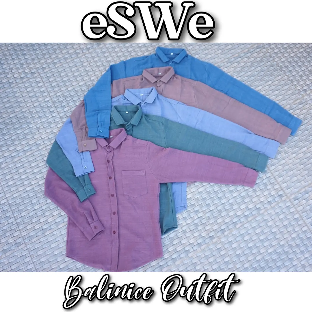 Kemeja LINEN SLUB Warna | Best Color | DENIM | BLUEBERRY | BRUNETTE | BURGUNDY | PINE | Bahan Adem | Serat Jagung