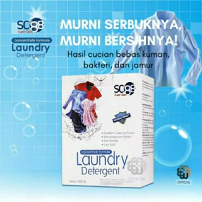 CNI Sc88 Detergent Sabun Cair dan Bubuk Pakaian Pemutih dan Penghilang Noda (1kg/800ml) Cuci Laundry Liquid Deterjen 8