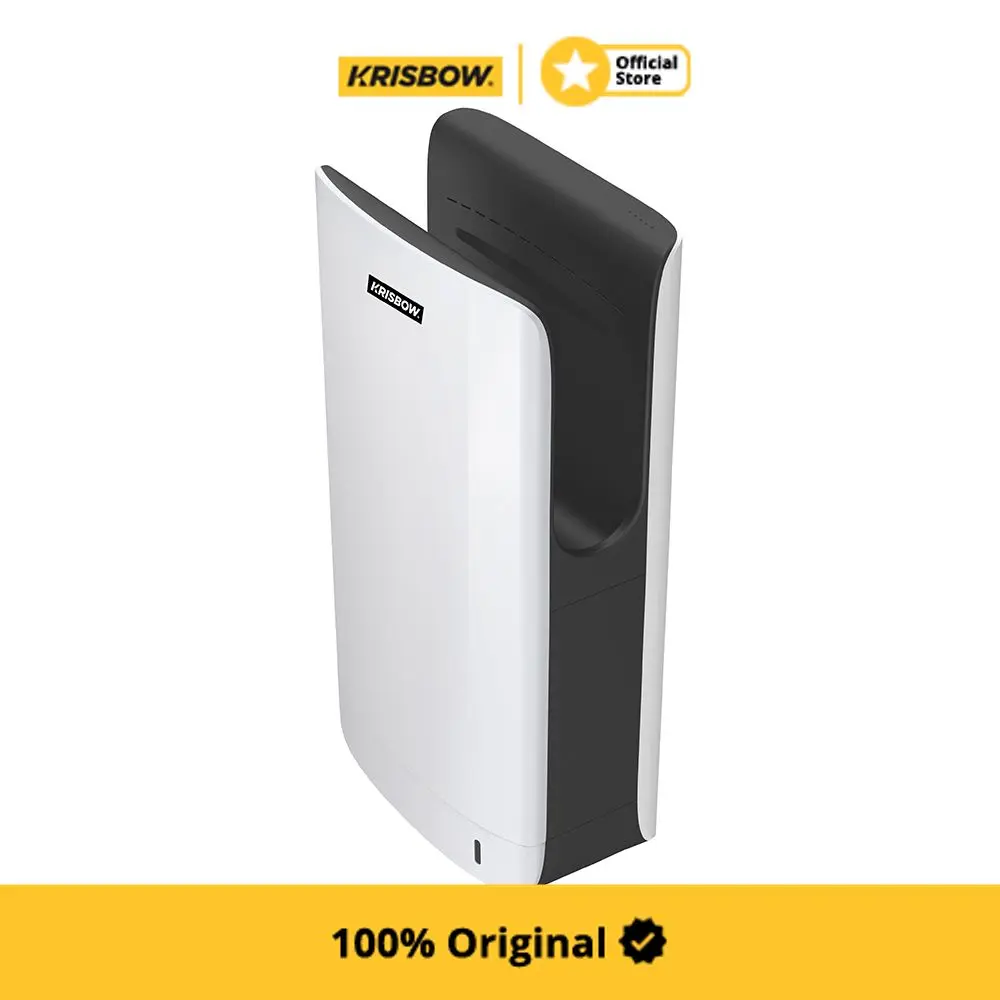 Krisbow Jet Hand Dryer Slim Mrjhd-S - Putih Pengering Tangan Air Dryer Otomatis Mesin Pengering