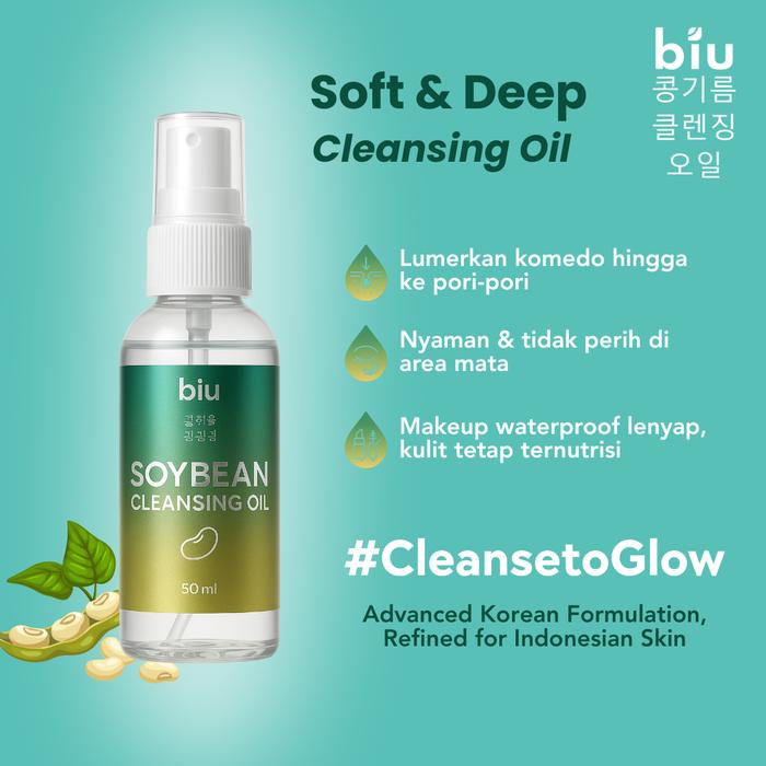Gambar DeBiuryn BIU Soybean Light Cleansing Oil 50ml micellar water pembersih wajah penghapus riasan lembut-makeup remover dari DeBiuryn Kota Semarang Tokopedia