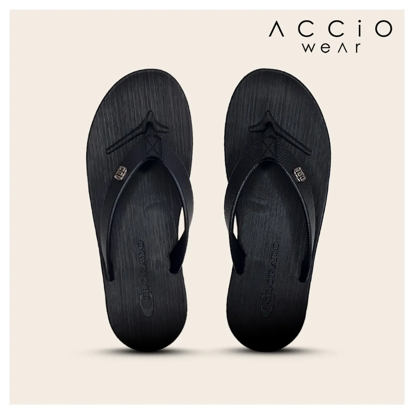 Sandal Jepit Karet Pria Murah Colorado Cobra - Black