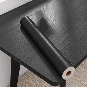 1 Rollo de Papel Tapiz Pegable Clásico Negro Madera Papel Contacto Decorativo Película Autoadhesiva para Superficies Fácil de Limpiar Engrosamiento Mejora Aumenta los Estomas y Reduce la Generación de Burbujas renovador de muebles sticker