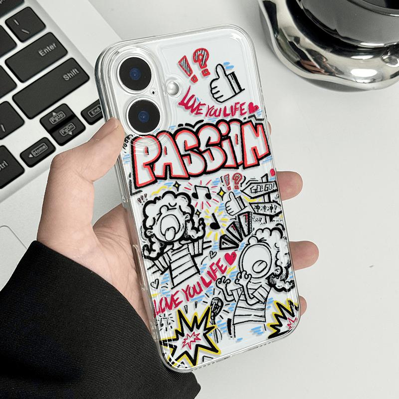 Vỏ điện thoại Doodle Passion Design Tương thích với Apple iPhone 15 / 16ProMax,…