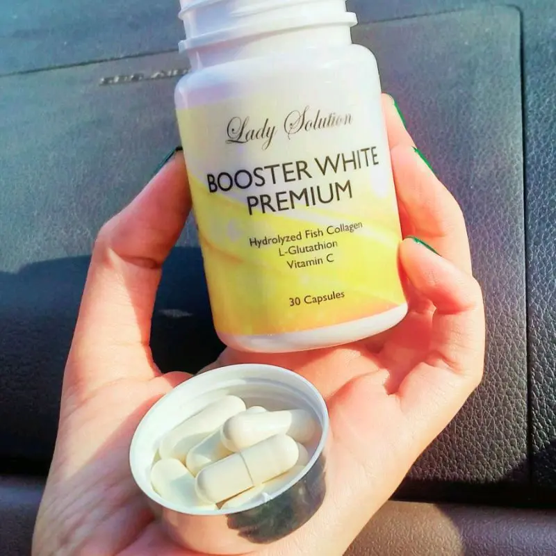 (60 Kapsul) Lady Solution Booster Whitening Glutathione Memutihkan Collagen dan Vit C 2