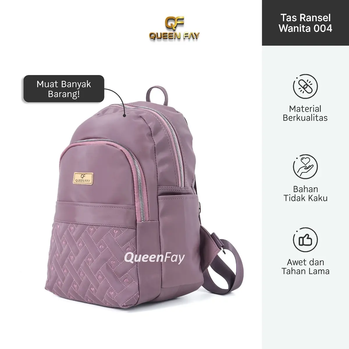 QUEEN FAY 004 Tas Ransel  Wanita Terbaru Cocoly Anti Air Free Gantungan Tas Sekolah Tas Kerja Tas Ransel Besar Wanita tas laptop wanita tas chibao