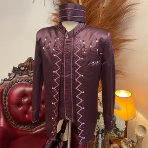 Beskap pengantin payet Zig-zag premium | Basofi pria pengantin modern