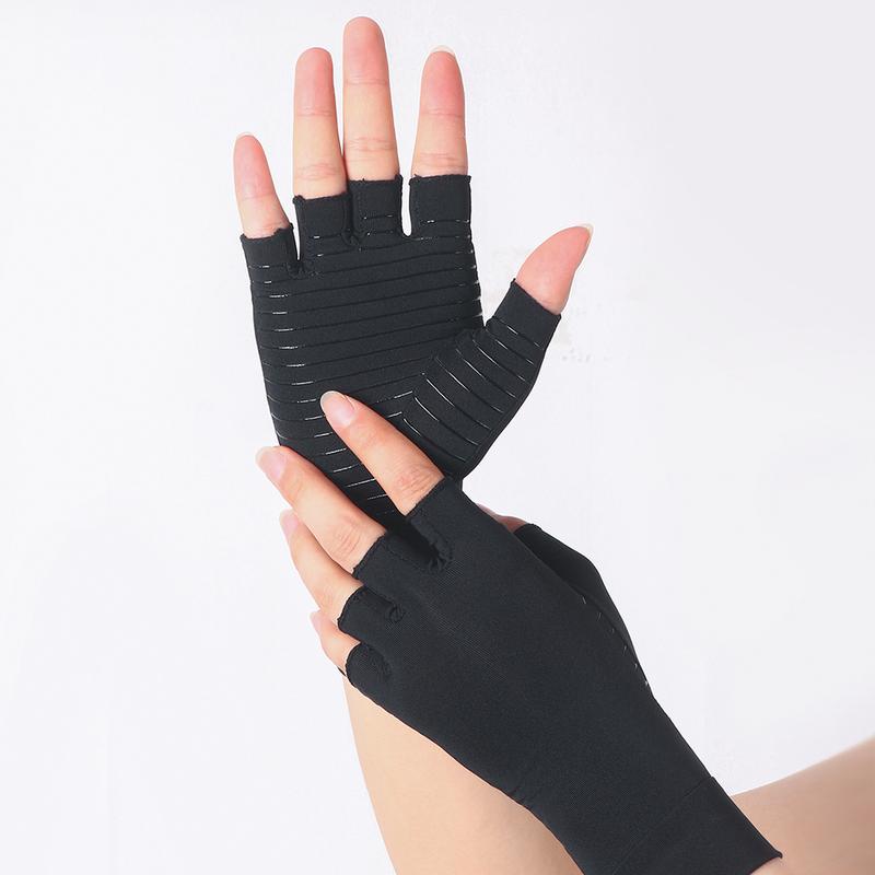 Product Introduction of Găng Tay Nửa Ngón Sợi Đồng, Hàng Mới Về, Điều Áp, Găng Tay Phục Hồi Chức Năng, Chống Trượt Bằng Silicon, Găng Tay Chăm Sóc Thể Thao, Dệt Kim, Thoải Mái 1