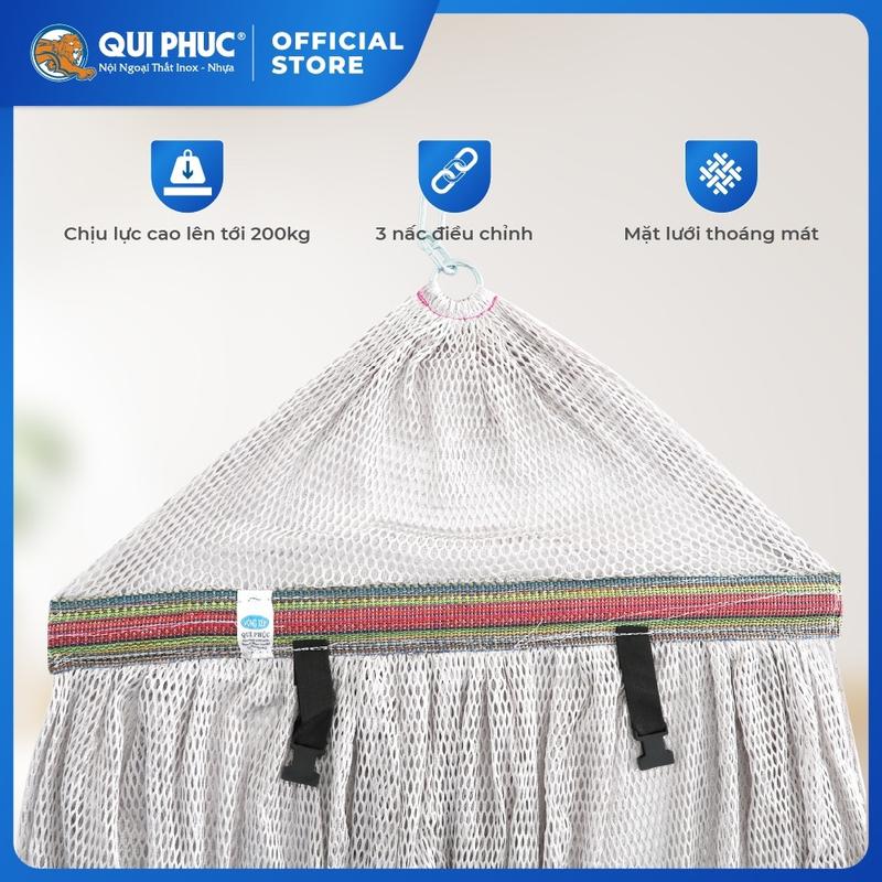 Lưới võng cao cấp Deli Lani QUI PHÚC Kích thước lớn nhiều màu thoáng mát chịu tải 150kg