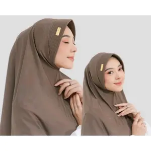 [100rb dpt 10pcs+bonus 2pcs] hijab bergo hamidah M label akrilik by FANZA HIJAB