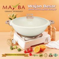 Gambar MAYBA PANCI JUMBO 36CM steamer wok pan kuat diecasting technology WAJAN WOKPAN ANTI LENGKET GRANIT BERSINAR Lebih besar dari wok 30 32 34 cm - WOK 36CM Hanya panci dari Gohappy Store Kota Administrasi Jakarta Timur 3 Tokopedia