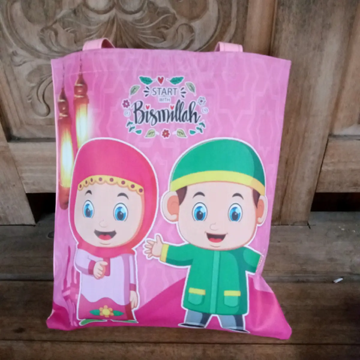 Tas ngaji anak islami viral Tote bag mixue imut