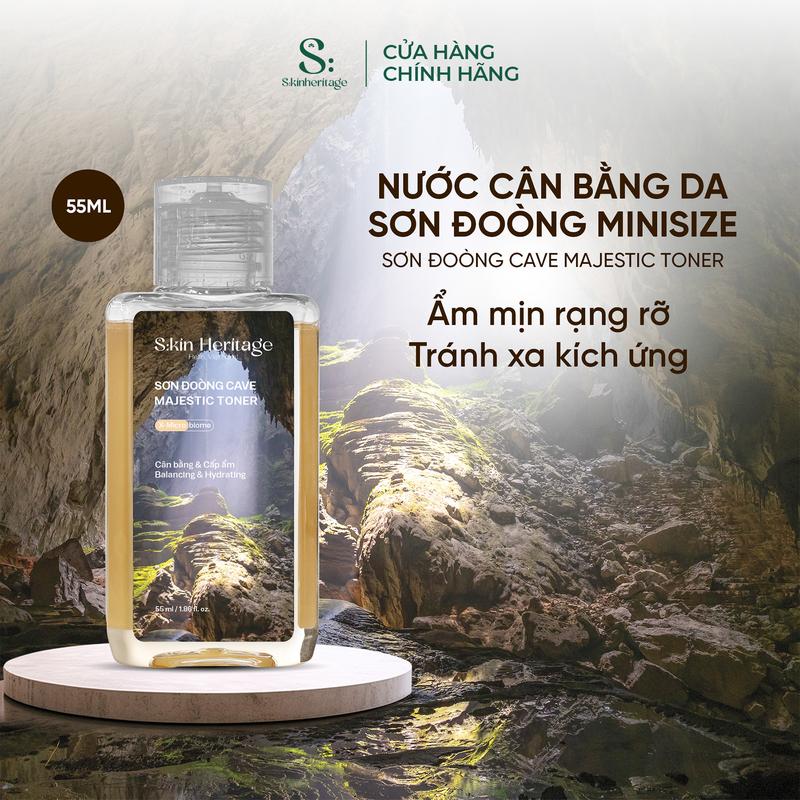 Combo 2 Toner Sơn Đoòng Dưỡng Ẩm Da, Làm Dịu Và Cân Bằng Độ Ẩm Cho Da Dầu Mụn SKIN HERITAGE cung cấp đến 60 lợi khuẩn 55ml