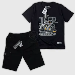 ( COD ) Setelan Kaos Anak  Motif Celana  Baju Hitam Termurah Di Indonesia