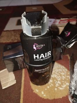 Product Review of (Promo Spesial) Aestika Dark Brown Hair Coloring Shampoo  - Pewarna Rambut Beruban Extract from S**n c**a r**n 2
