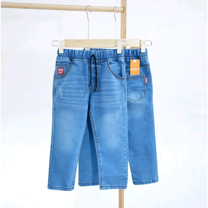 Celana Jeans Anak Panjang Sobek 2-15 Tahun Model Slim Straight - Darkblue/Softblue - Fashion, Anak-Anak Pakaian 7