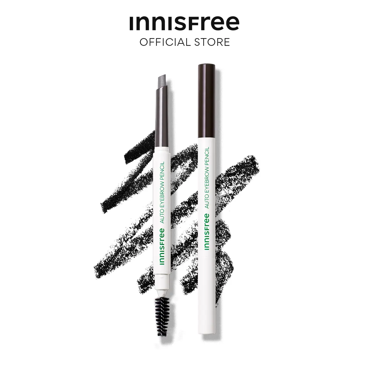 Innisfree Auto Eyebrow Pencil - Pensil Alis dengan Ujung Pensil Pipih