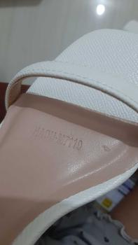 Product Review of [Form nhỏ tăng size] Giày Sandal Gót Vuông 7P Quai Ngang Dây Mảnh HADU M7119 Da Vân Cao Cấp, Bảo Hành 12T DéP Nữ Shoes from L**g 1