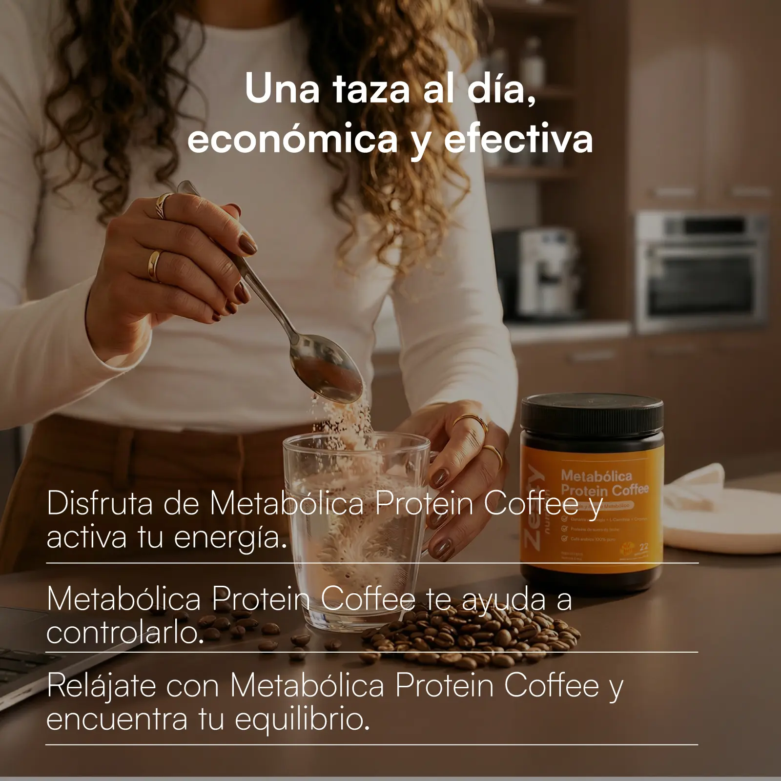 Zesty Nutrition Metablica Protein Caf - Arbica 100% Puro con L-Carnitina, Garcinia Cambogia y Cromo - Apoyo Zesty Nutrition Metablica Protein Caf - Arbica 100% Puro con L-Carnitina, Garcinia Cambogia y Cromo - Apoyo