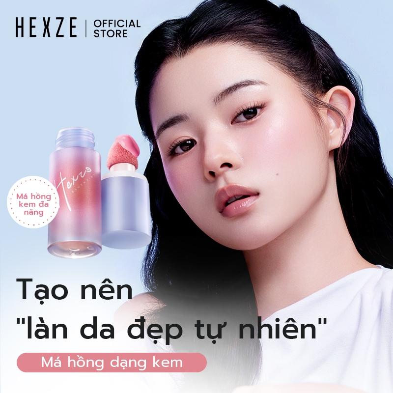 HEXZE Má Hồng Dạng Kem HEXZE Lên Màu Tự Nhiên Lâu Trôi Da Căng Bóng