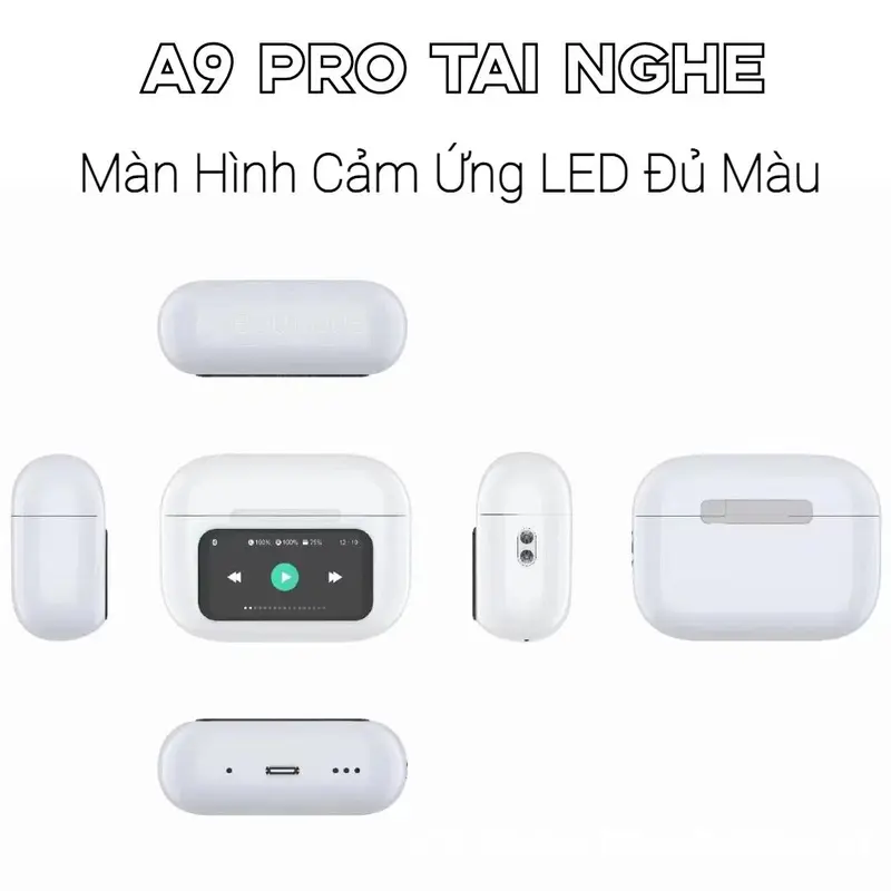 Tai Nghe Thông Minh A9 PRO ANC/ENC [3 Quà tặng miễn phí] 1 Dây buộc+1 Bao tay chơi game+1 Nhãn dán hoạt hình, Màn Hình LCD Cảm Ứng Màu, Bass Siêu Căng,Bluetooth 5.4, Hình Nền Tùy Chỉnh, Hiển Thị Lời Bài Hát | BigBuy360 - bigbuy360.vn
