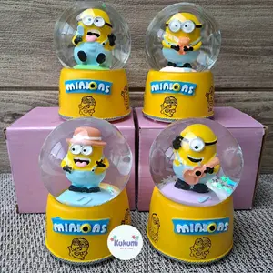 Snowball Lampu Unicorn Snowglobe Kotak Musik Bola Air Kaca Kristal Salju Waterball