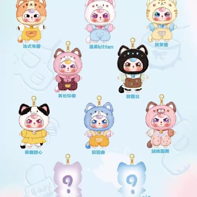 Product Introduction of baby three Kitten Wardrobe Series Cute Plush Blind Box Gift 0