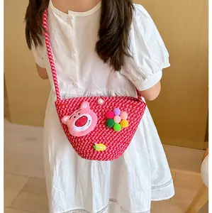 Beruangshop Tas Selempang Sling Bag Rajut Anak Perempuan Motif Doll Lucu