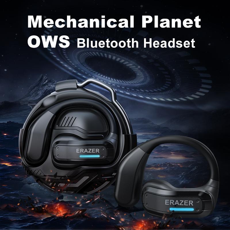 ERAZER X8 TWS Transformer Earphone Bluetooth 5.4 Headset Wireless Gaming Open Ear Henset Earhook HIFI OWS Transformers Headset Mechanical Design Noise Reduction Low Latency Music Olahraga Panggilan HD Headphone Dengan Mikrofon Gaming Stereo Bass 3