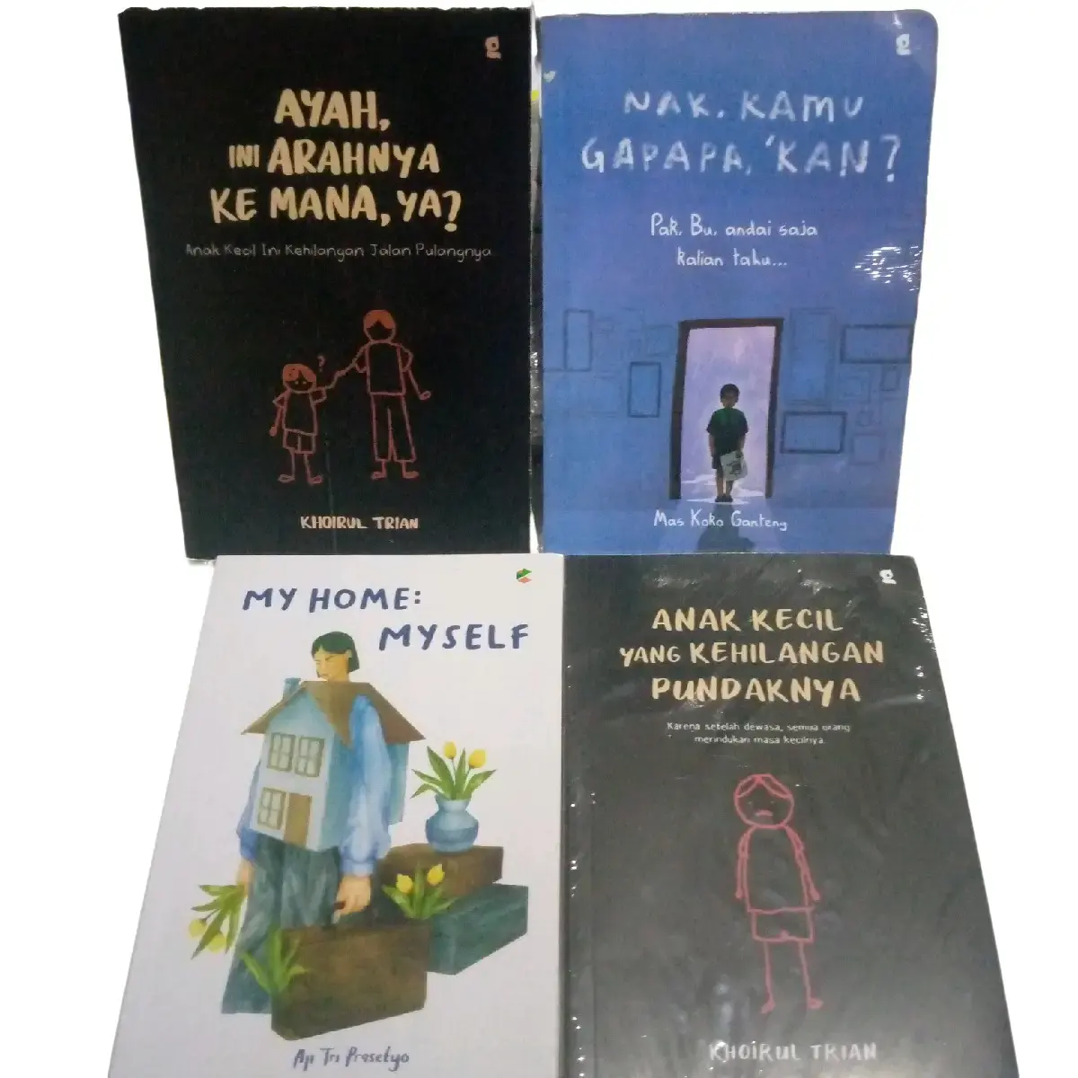 4 buku 1 paket  Ayah ini Arahnya ke mana, yah+Nak kamu gapapa kan+Anak kehilangan pundaknya+ my home myself
