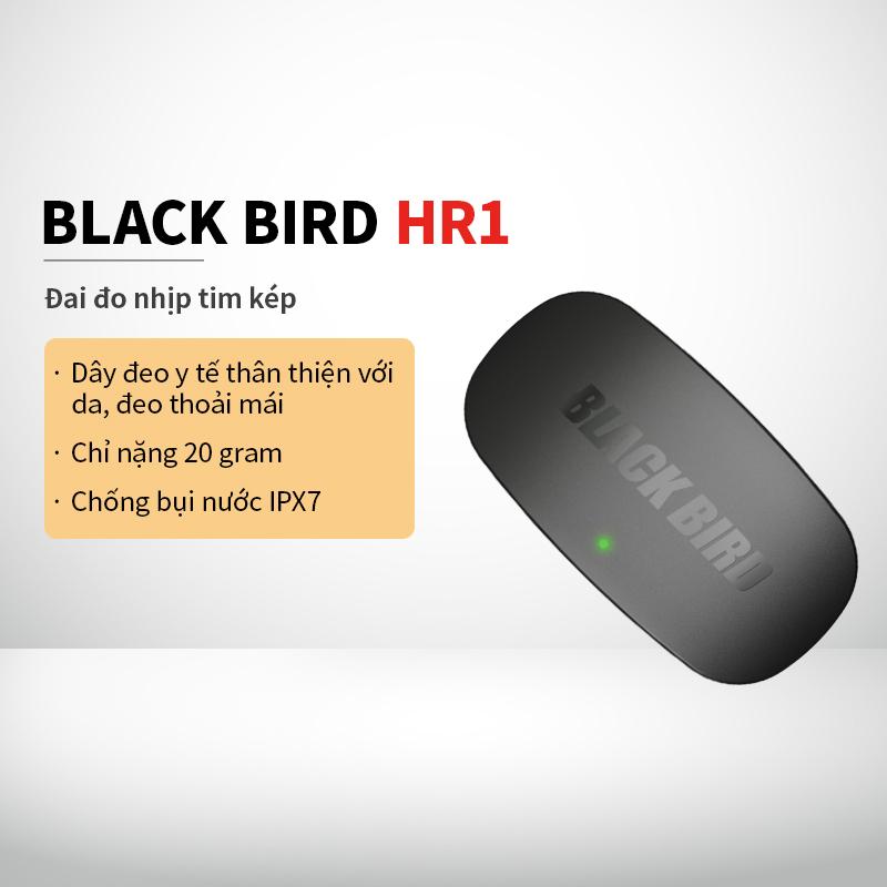 Bộ cảm biến nhịp tim, BlackBird HR1, hỗ trợ ANT + Bluetooth, thích hợp cho các môn thể thao ngoài trời, theo dõi nhịp tim, có dây đeo ngực và đai, tương thích với Wahoo và Garmin