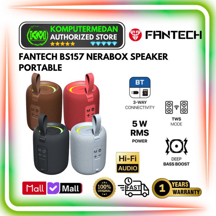 Gambar Speaker FANTECH BS157 Nerabox Portable Speaker Bluetooth 5.4 TWS Mode Battery 1200 mAh Hi-Fi Audio Wireless Super Bass Driver 57mm RGB Lighting dari KomputerMedan OS Kota Medan Tokopedia