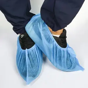 Disposable Non Woven Shoes Cover, Blue/White (30gsm) | Sarung Sepatu biru dan putih (100 pcs)